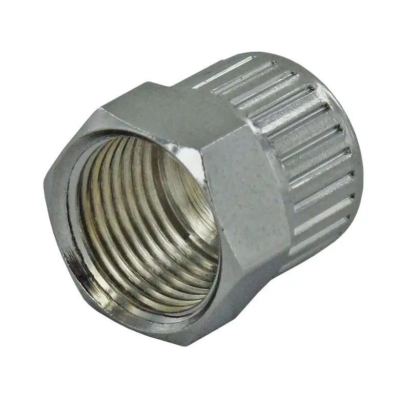 1/4" Chrome-Plated Ferruleless Ptf Nut For Polytube (Colder 100800) 1