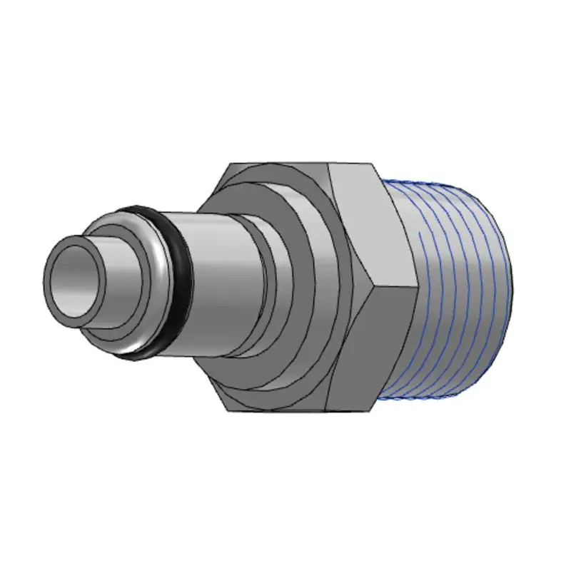 1/4" Fnpt Valved Coupling Insert, Chrome-Plated Brass With Fkm Seal 1