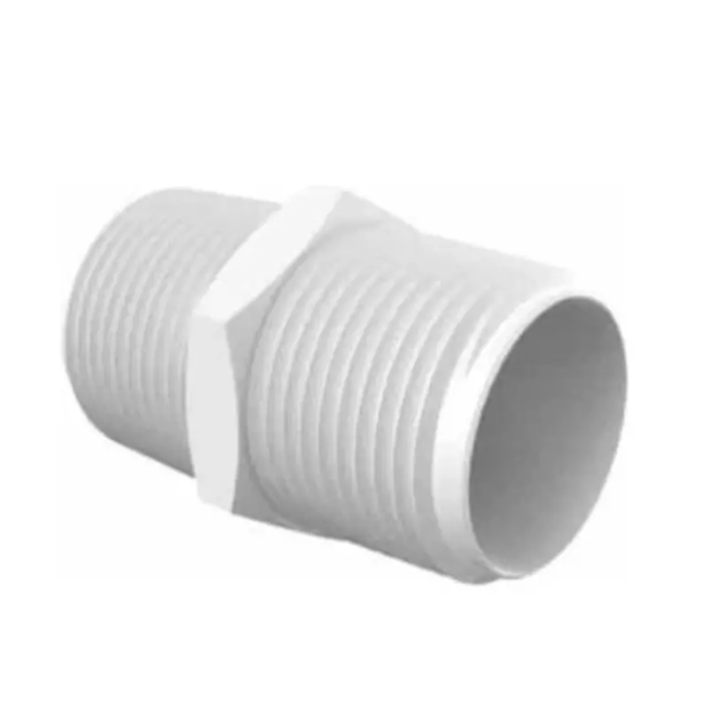 1.5" Male Pipe Thread Nylon Hex Nipple Fitting 1