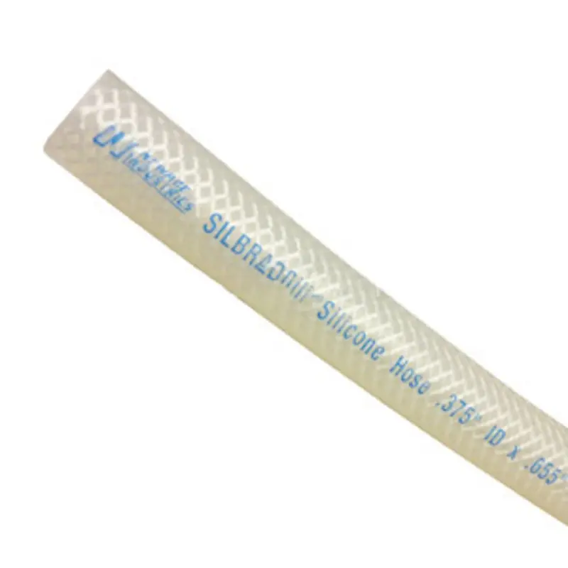 1-Foot Braid-Reinforced Silicone Tubing — 3/8" Id × 0.655" Od (Silbrade) 2