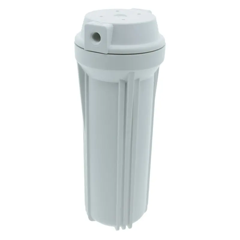 10-Inch Neo-Pure Slimline Filter Housing – White, 1/4-Inch Inlet, No Pressure Relief 1