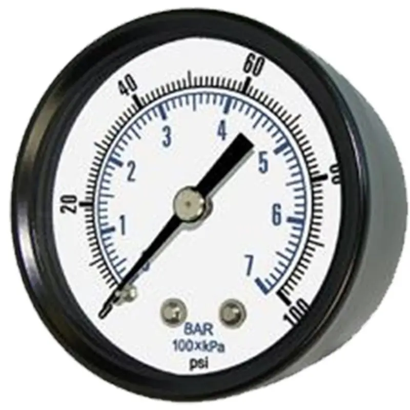 160 Psi Water Pressure Gauge With 2-Inch Plastic Dial, Stainless Steel Case, And 1/4-Inch Male Pipe Thread 1