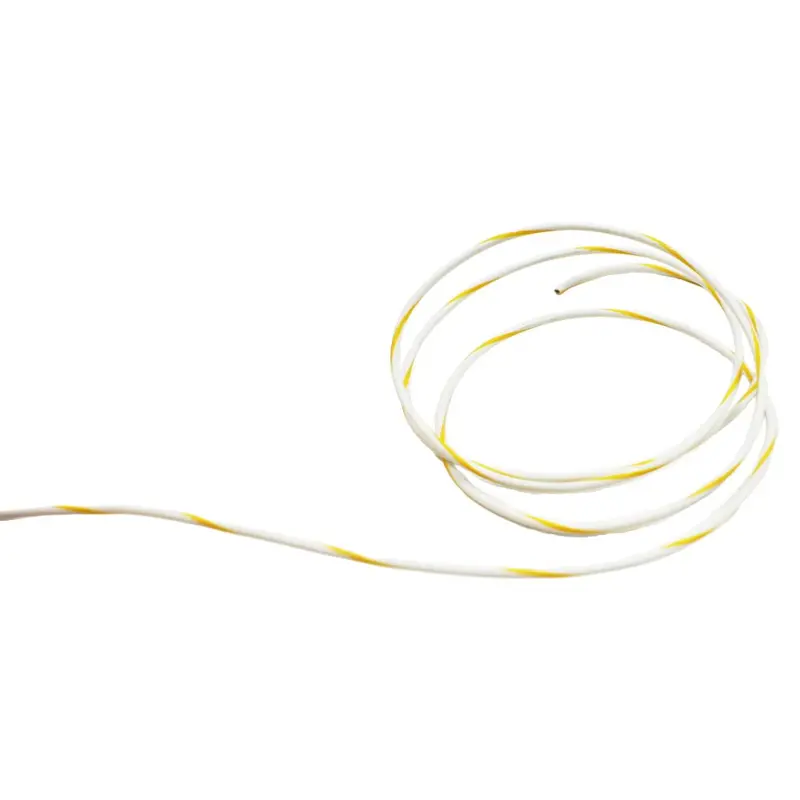 18 Awg White Wire With Yellow Stripe – Ul-Listed Hook-Up Cable 1