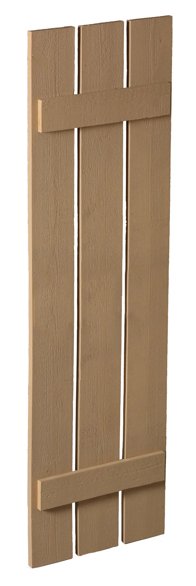 18-Inch Three-Board Plank Shutter With Dual Horizontal Battens 1