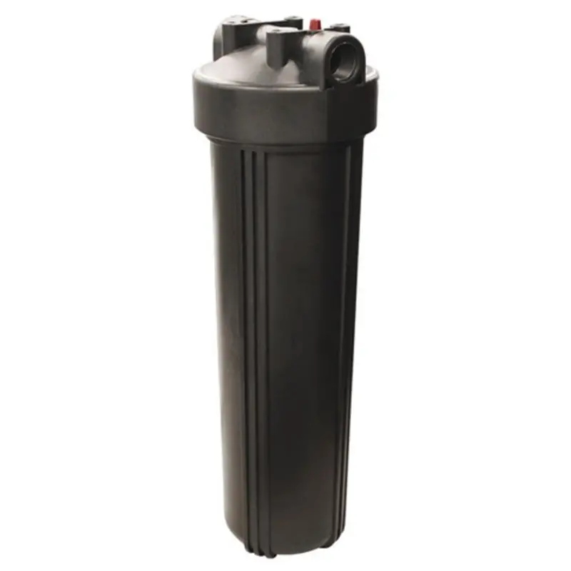 20-Inch Big-Blue Filter Housing — Black Sump & Cap With Pressure Relief, 1" Ports 1