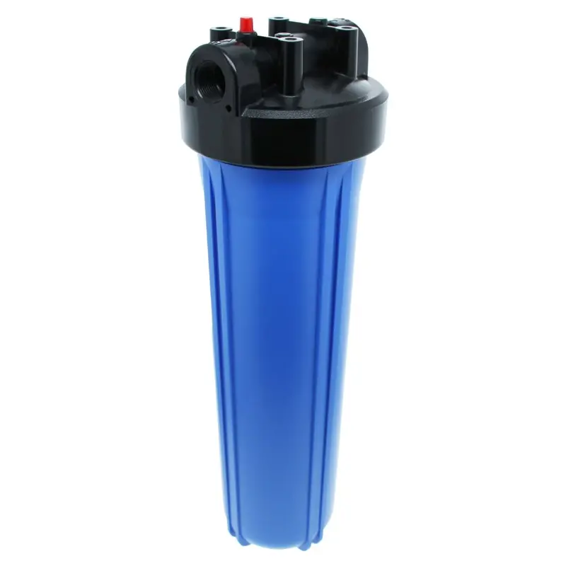 20" Neo-Pure Big Flow Filter Housing – Blue Sump, Black Cap, 3/4" Ports, Includes Pressure Relief Valve 1