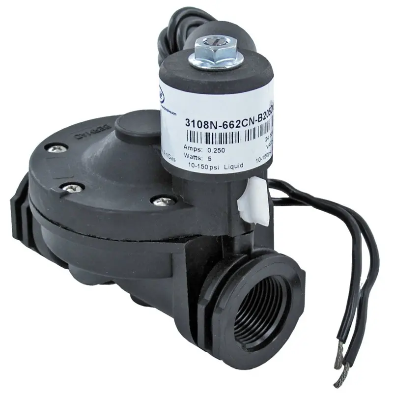 3/4" Fpt Normally Closed Solenoid Valve – 24 Vac, Glass-Filled Nylon Body 1