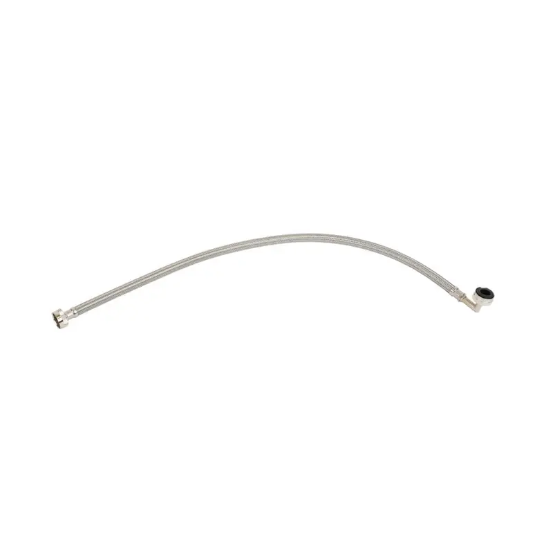304 Ss Braided Washing Machine Hose — 3/4" Fht × 3/4" Fht, 90° Swivel Ends, 30" Length 1