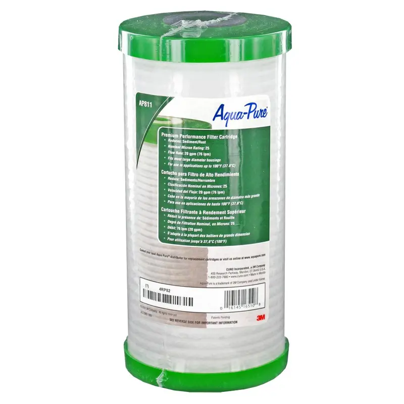 3M Aqua-Pure Ap811 Big Blue Filter – 10" Length, 25 Micron Graded Density 1