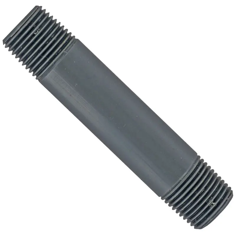 4" Long Schedule 80 Pvc Nipple With 1/2" Male Iron Pipe Threads 1