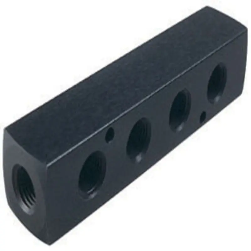 4-Port Anodized Aluminum Manifold – 1/4" Npt Ports, 4M4 Series 1