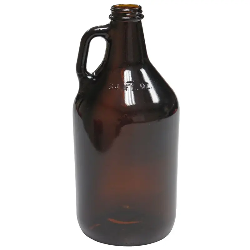 Amber-Tinted 64 Oz Glass Growler – Light-Blocking Beverage Or Water Bottle (Cap Not Included) 1