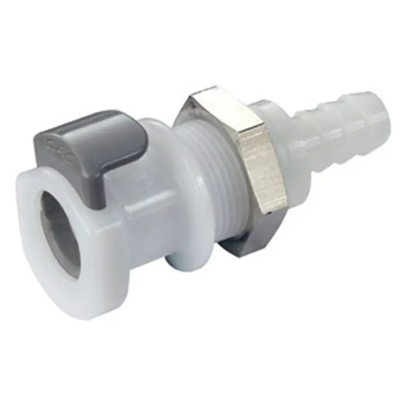 Apcd16005 Valved Panel-Mount Hose Barb Coupling Body – 5/16" Id Barb 1