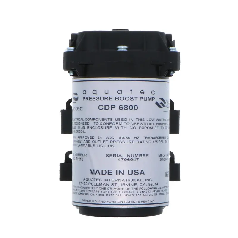 Aquatec 6800 Series Ro Booster Pump – 24 Vac, Supports Up To 50 Gpd, 1/4" John Guest Fittings 1