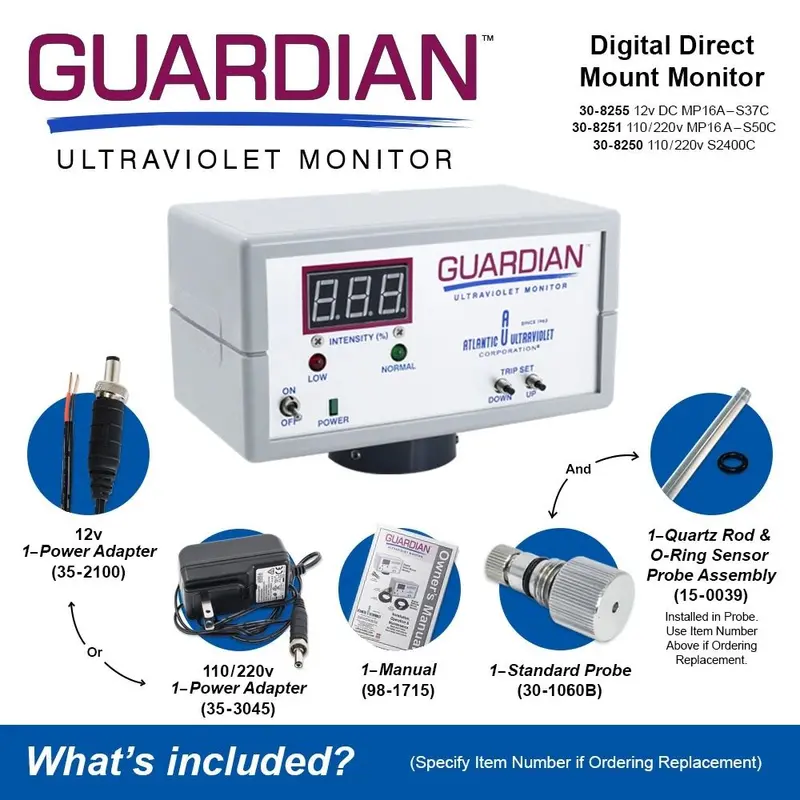 Atlantic Uv Guardian Digital Uv Monitor – Model 30-8250 Direct-Mount 1
