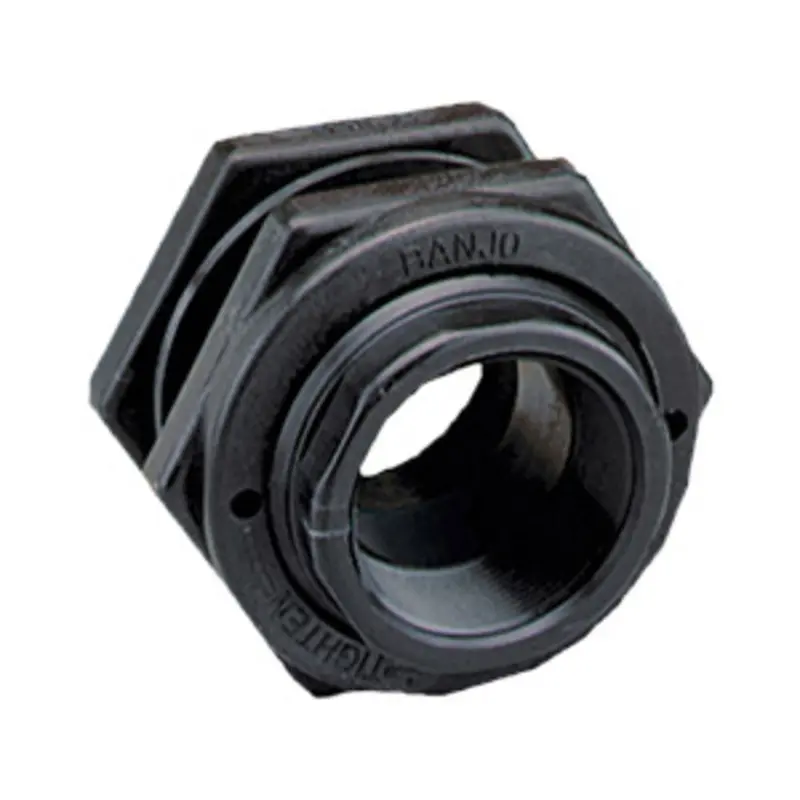 Banjo-Style Polypropylene Bulkhead Tank Fitting – 1.5 Inch, Epdm Seals 1