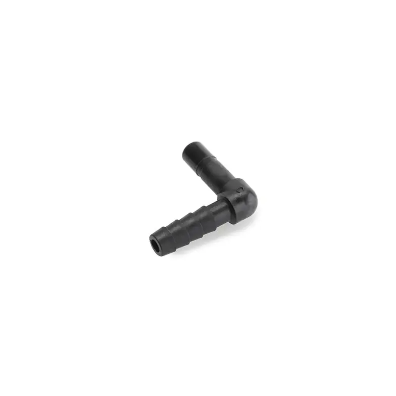 Black Kynar Pvdf 3/8-Inch 90-Degree Tube Stem Barb Fitting 1