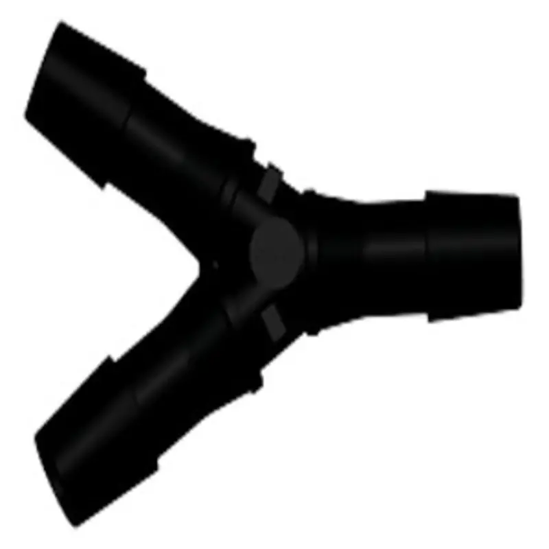 Black Nylon Hy1231 Y-Branch Fitting – 3/8" Hb Triple Port 1