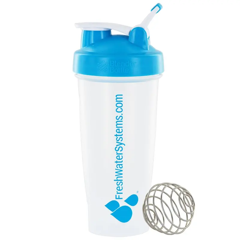 Blenderbottle Classic 28 Oz Shaker Bottle – Clear/Aqua, Fresh Water Systems Edition 1