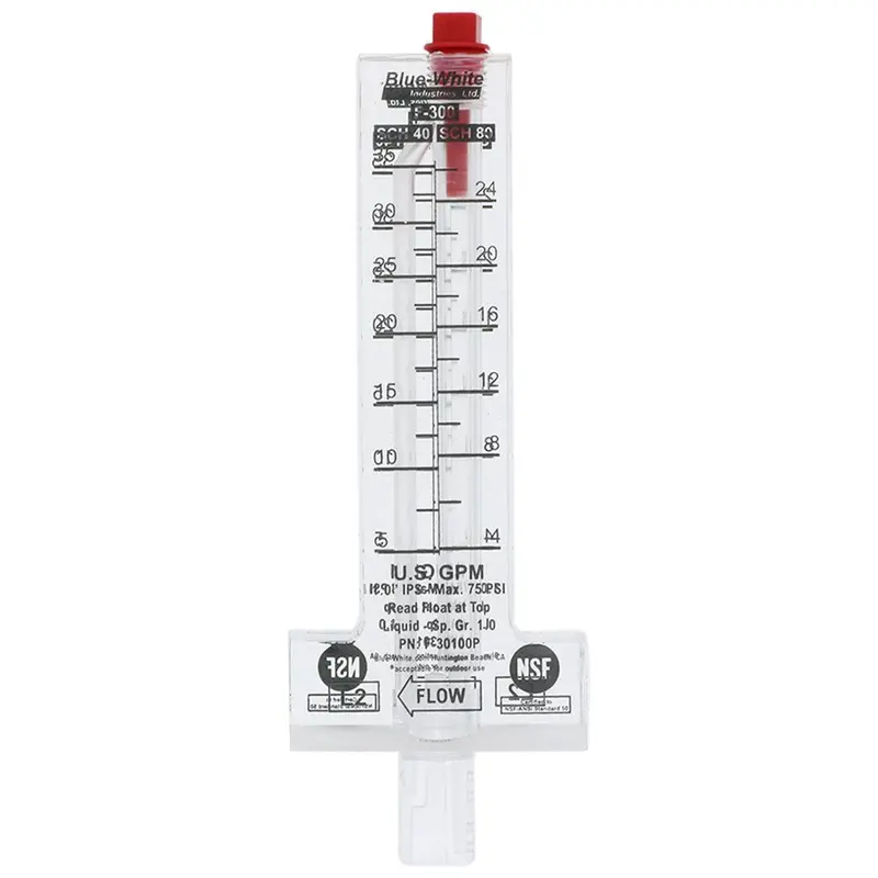 Blue-White F-300 Saddle-Mounted Rotameter Flow Meter 1