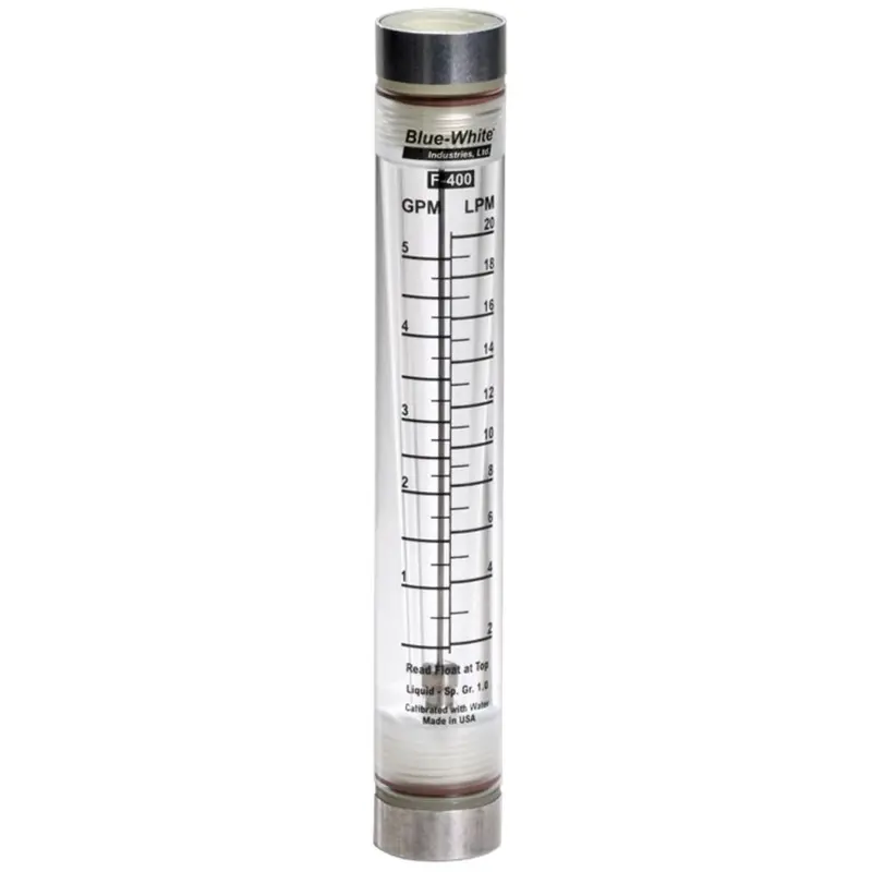 Blue-White F-400N Inline Flow Meter – Rotameter Design, Visual Flow Monitoring 1
