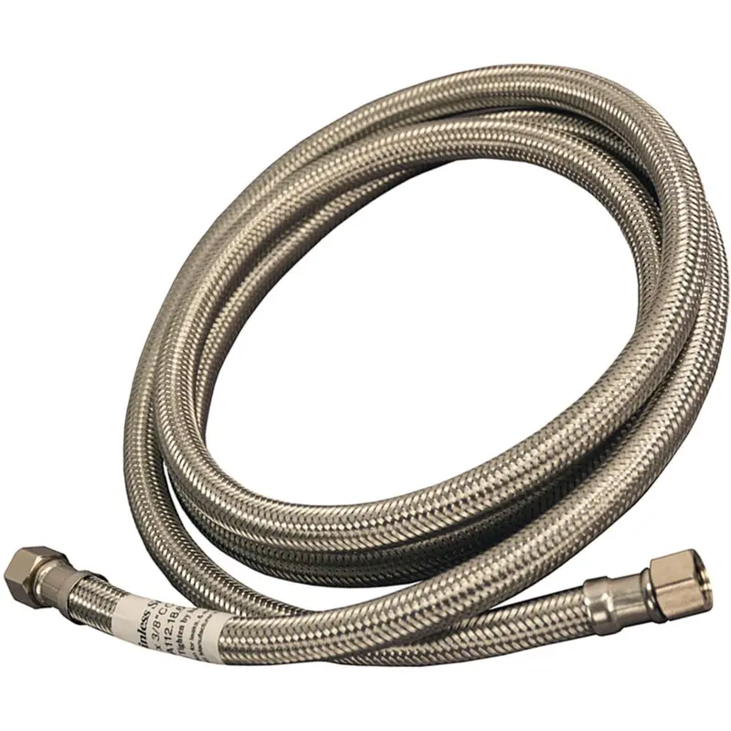 Braided Stainless Steel Water Supply Line – 3/8" Compression X 3/8" Compression, 48" Length 1