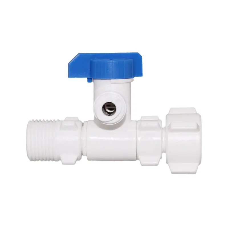Brass Angle Stop Adapter – Converts 3/8" Compression To 3/8" Quick-Connect + 1/2" Npt Outlet 1