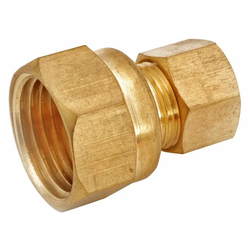 Brass Compression Female Adapter: 1/4" Comp X 1/4" Fpt 1