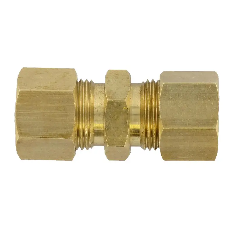 Brass Compression Union Fitting – 3/8" X 3/8" For Leak-Free Connections 1