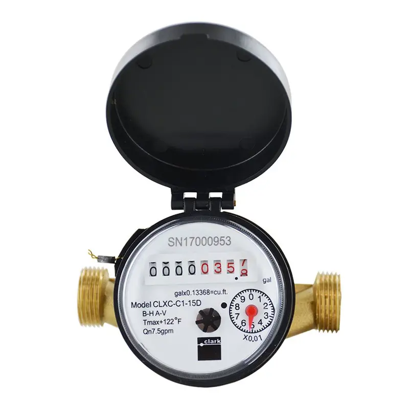 Clark Clxc-C1 Single Jet Totalizing Water Meter – 1/2" Npt, No Pulse Output 1