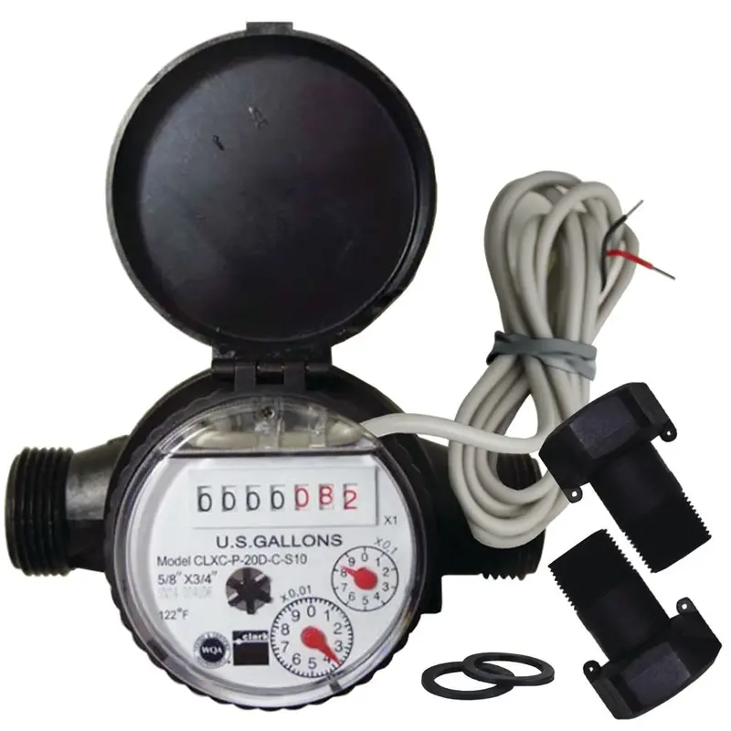 Clark Clxc-P Series Single-Jet Totalizing Water Meter – 5/8 X 3/4-Inch, 1 Pulse Per 10 Gallons 1
