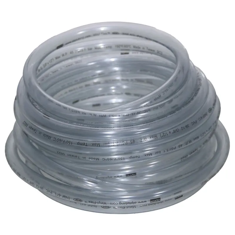 Clear Flexible Pvc Hose – 3/8" Inner Diameter × 1/2" Outer Diameter 1