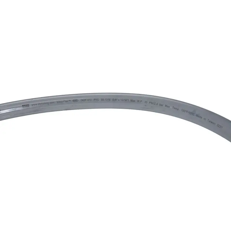 Clear Flexible Pvc Tubing – 5/8" Id × 13/16" Od 1