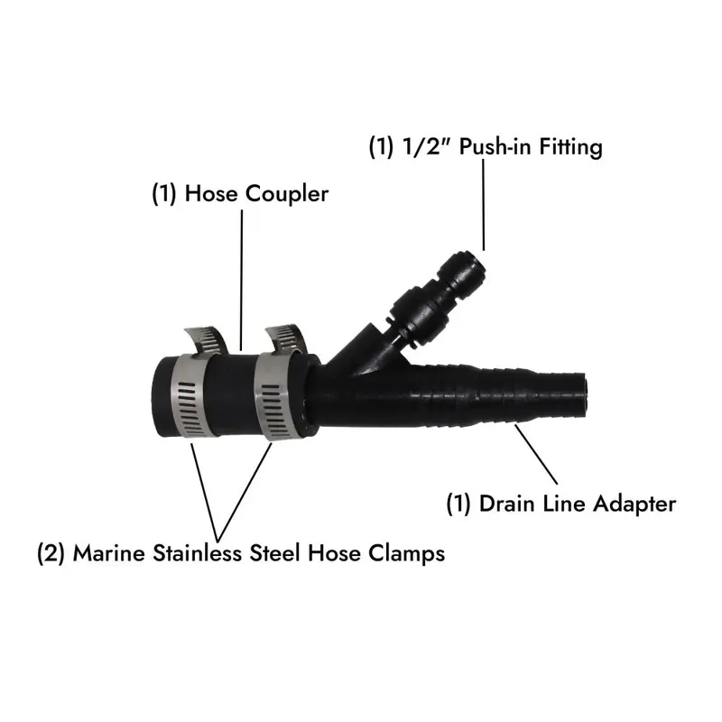 Dishwasher And Ro Drain Adapter With 1/2" Compression Tube Fitting 2