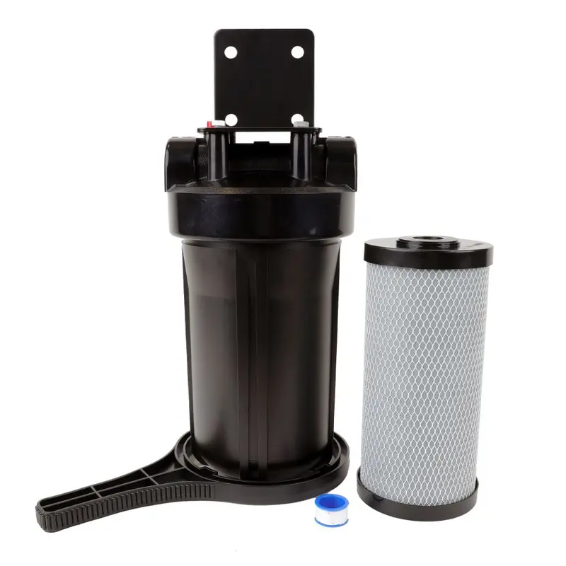 Diy 10" Big Blue Single Filter Housing Kit – Black Cap & Blue Sump, Fits Standard 10" × 4.5" Cartridges 1