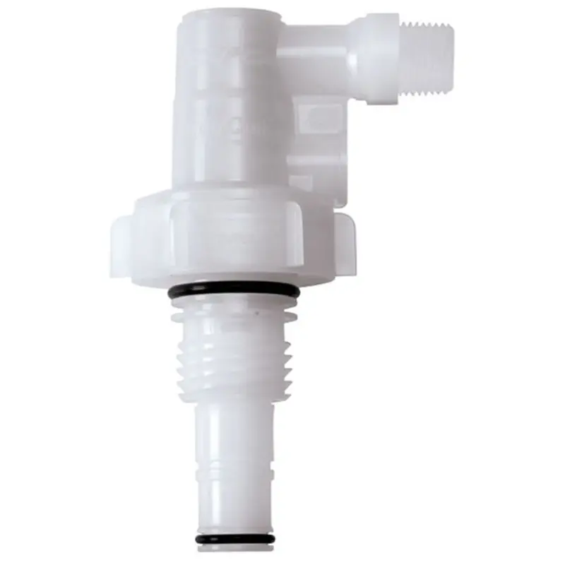 Drumquik 2770000 Pro Pvdf Elbow Coupler — Viton O-Rings, Hastelloy C Spring, 1/2" Mnpt 1