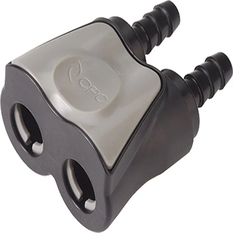 Dtld17004Mblk Dual-Barb In-Line Coupling With Valve – 1/4" Id Hose Barb 1