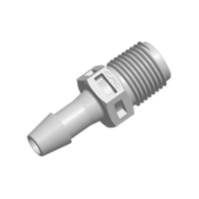 Fitquik Pvdf (Kynar) Straight Fitting – 1/8" Npt To 3/16" Id Barb 1