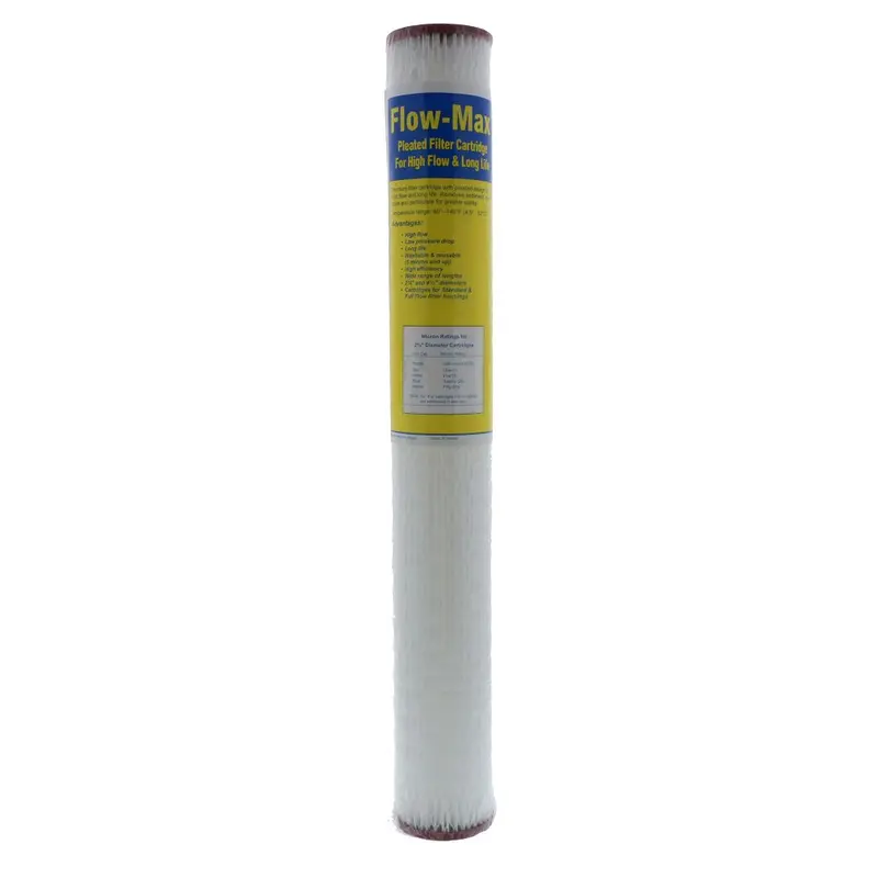 Flow-Max 20" X 2-3/4" Pleated Polypropylene Filter – 0.35 Micron (Cyst-Rated) 1