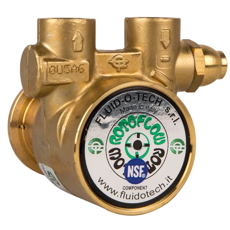 Fluid-O-Tech Lead-Free Brass Rotary Vane Pump – 75 Gph, 3/8" Npt Ports 1