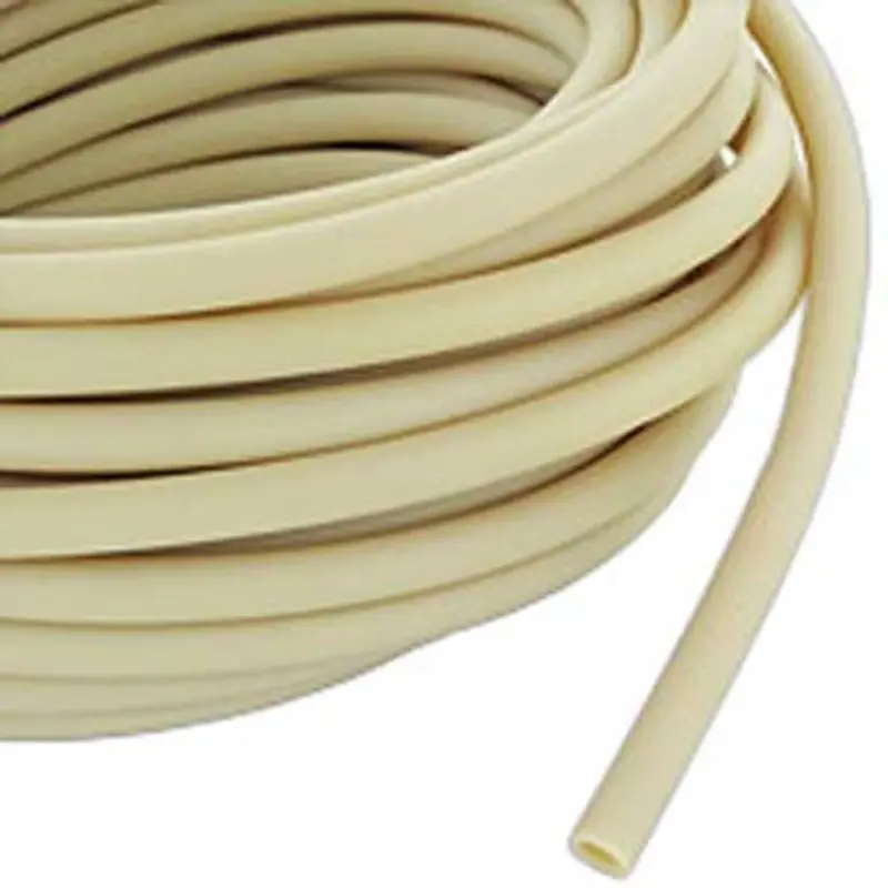 Food-Grade Thermoplastic Rubber Tubing — 73A Hardness, Natural Manila, 5/16" Id × 7/16" Od 1