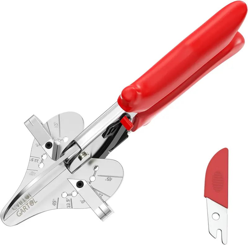 Gartol 22.5°–135° Adjustable Miter Shear – Sk5 Blade Hand Tool For Pvc & Craft Trim 1