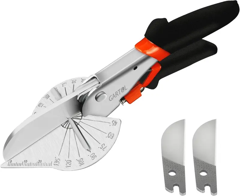 Gartol Adjustable Miter Shear – 45°–135° Precision Cutter For Pvc Trim & Moulding 1