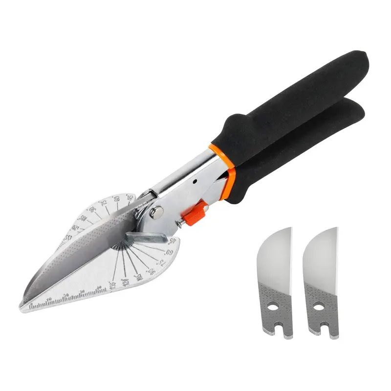 Gartol Adjustable Quarter-Round Miter Shears – 45°–135° Pvc & Trim Cutter With Two Sk5 Replacement Blades 1