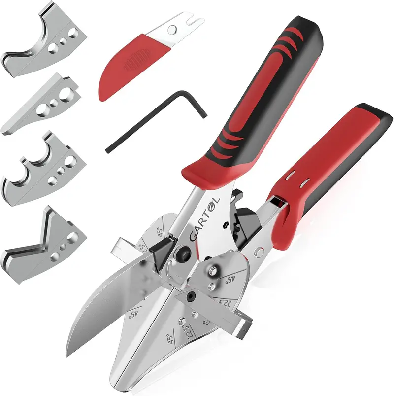 Gartol Ratchet Miter Shear – 22.5°–135° Multi-Angle Cutter With 5 Anvils & Sk5 Blades 1