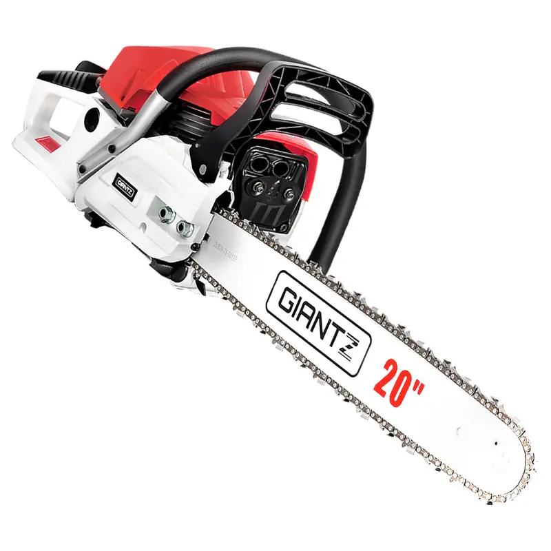 Giantz 62Cc Professional Petrol Chainsaw – Red & White Heavy-Duty Cutting Tool 1