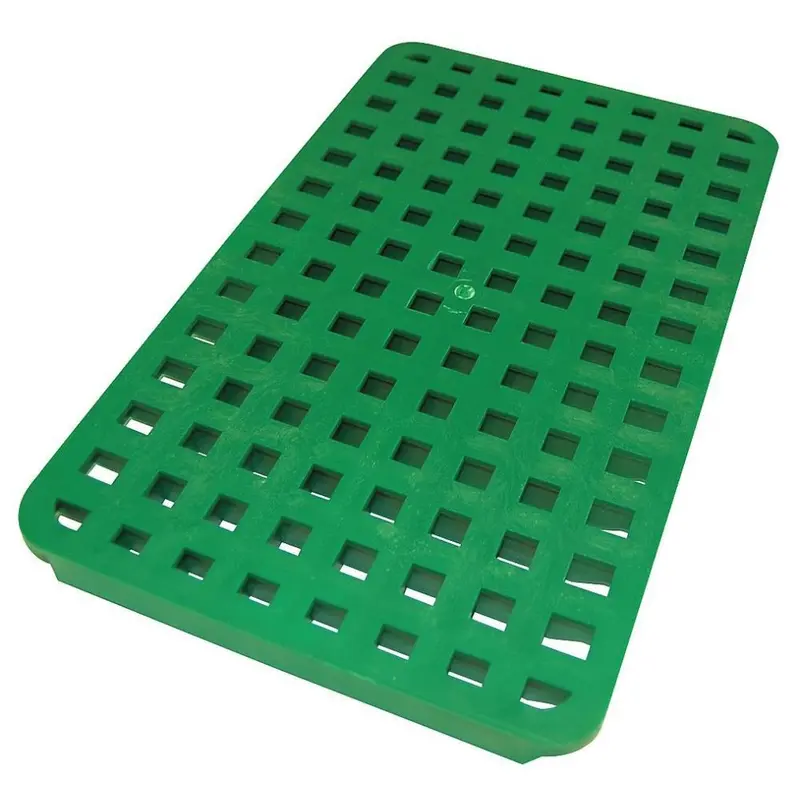 Green 9" X 14" Drain Grate For Inspection Ports And Trenches 1