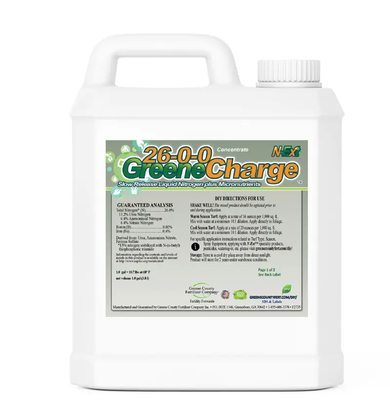 Greenecharge 26-0-0 High-Nitrogen Liquid Fertilizer (2.5 Gal) – Customizable Build-A-Box Option 1