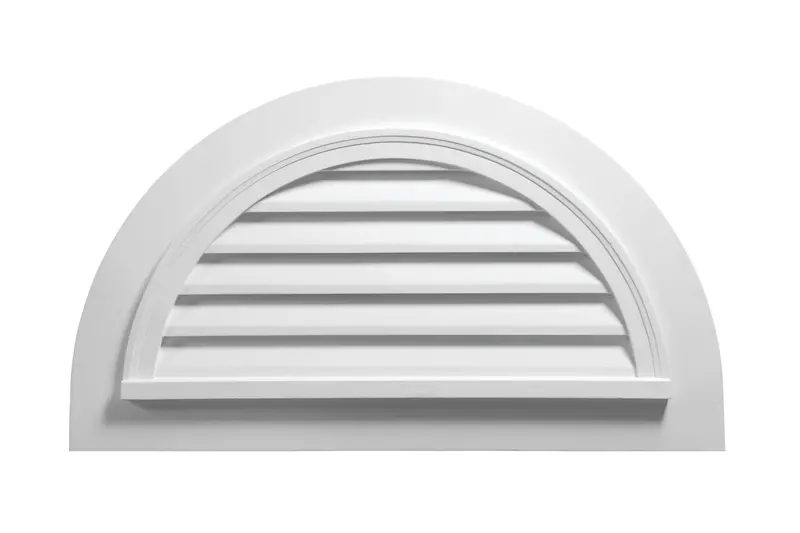 Half-Round Decorative Louver With Flat Trim 1