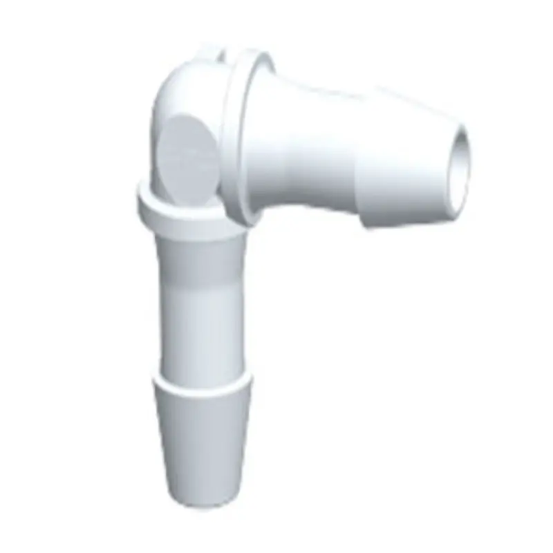 He630 White Nylon 3/16" Hb X 3/16" Hb Elbow Fitting 1